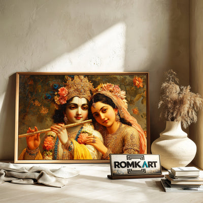 Radha And Krishna Oil Painting - image 6