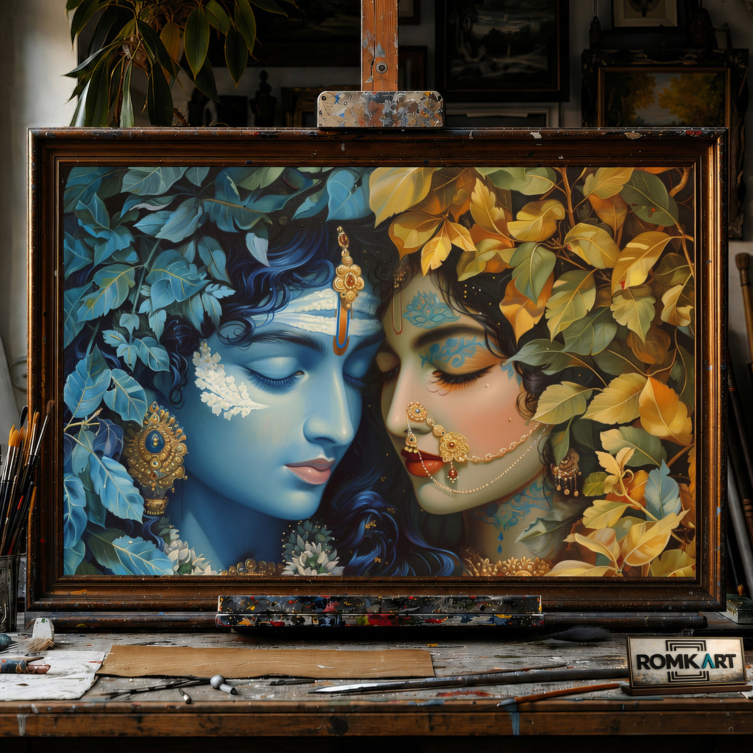 Radha and Krishna Painting hand-painted oil painting on canvas