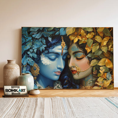 Radha and Krishna Painting Hindu Oil Painting - image 3