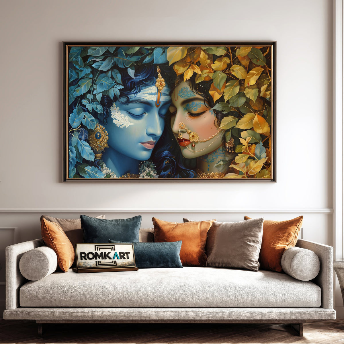 Radha and Krishna Painting Hindu Oil Painting - image 4