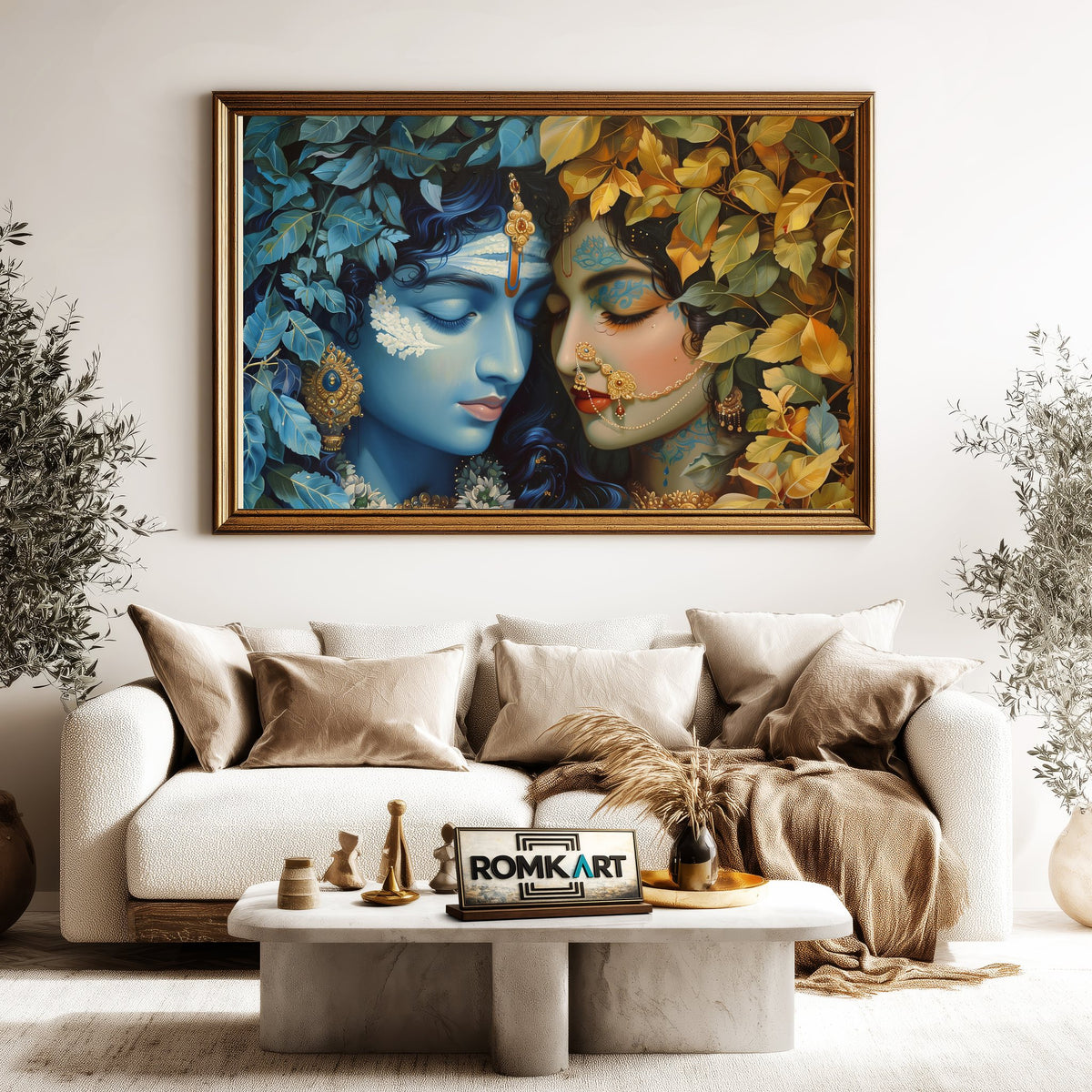 Radha and Krishna Painting Hindu Oil Painting - image 5