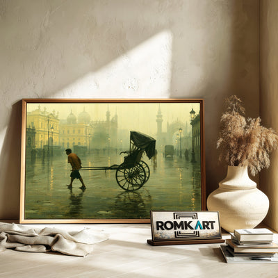 Rainy Indian city Oil Painting - image 6