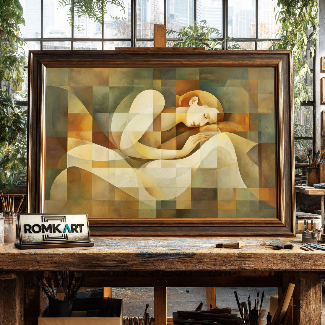 Reclining Figure - Hand-Painted Oil Painting - View 1