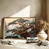 Red-Crowned Cranes and Ancient Pine Trees Oil Painting - image 6