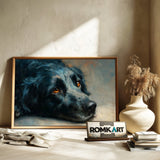 Resting Black Dog Oil Painting - image 6