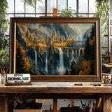Rivendell Fantasy Oil Painting - image 2