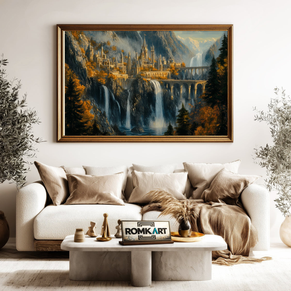 Rivendell Fantasy Oil Painting - image 5