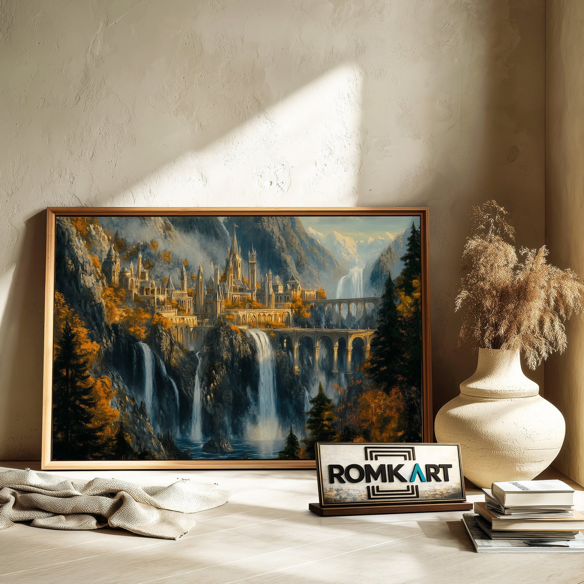 Rivendell Fantasy Oil Painting - image 6