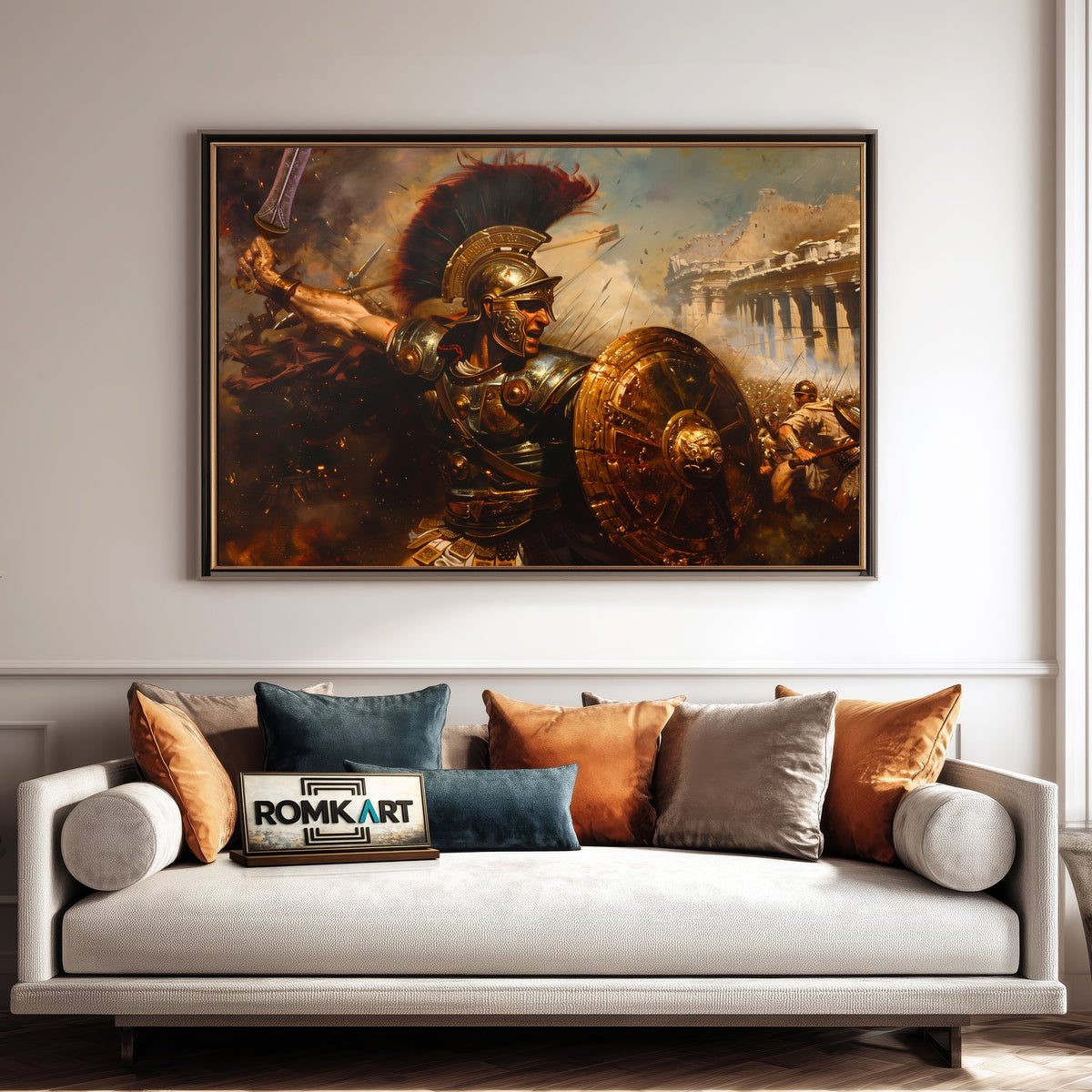 Roman Centurion Historical Oil Painting - image 4