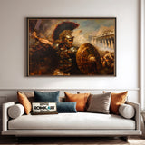 Roman Centurion Historical Oil Painting - image 4