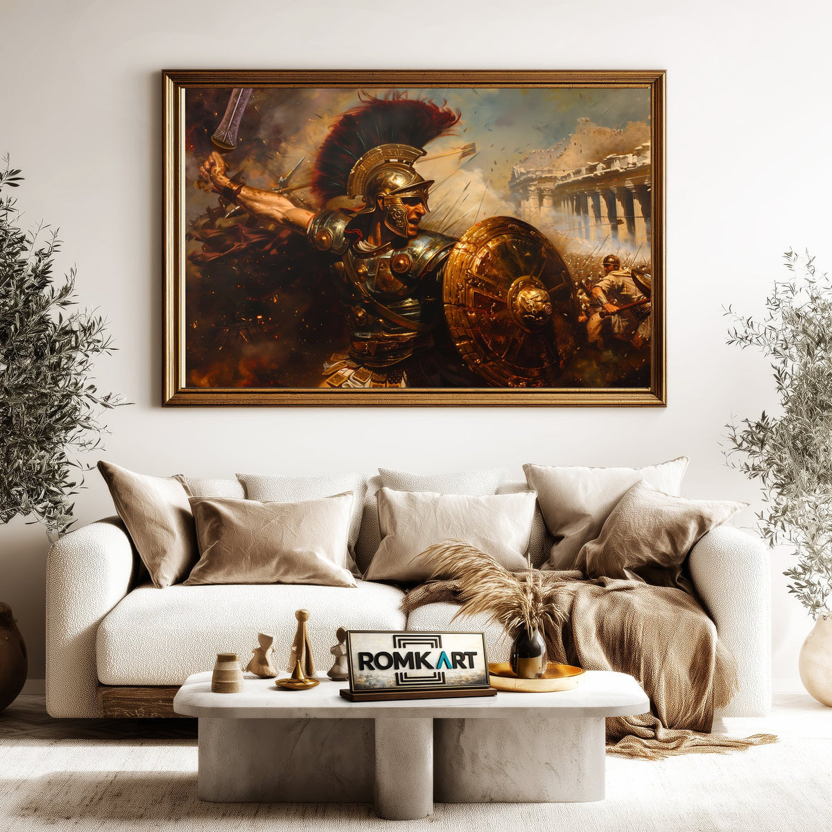 Roman Centurion Historical Oil Painting - image 5