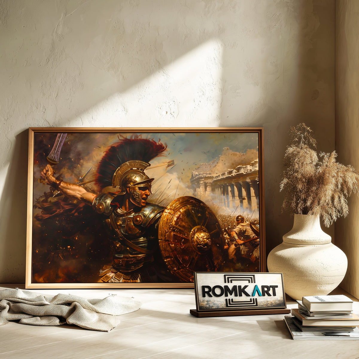 Roman Centurion Historical Oil Painting - image 6