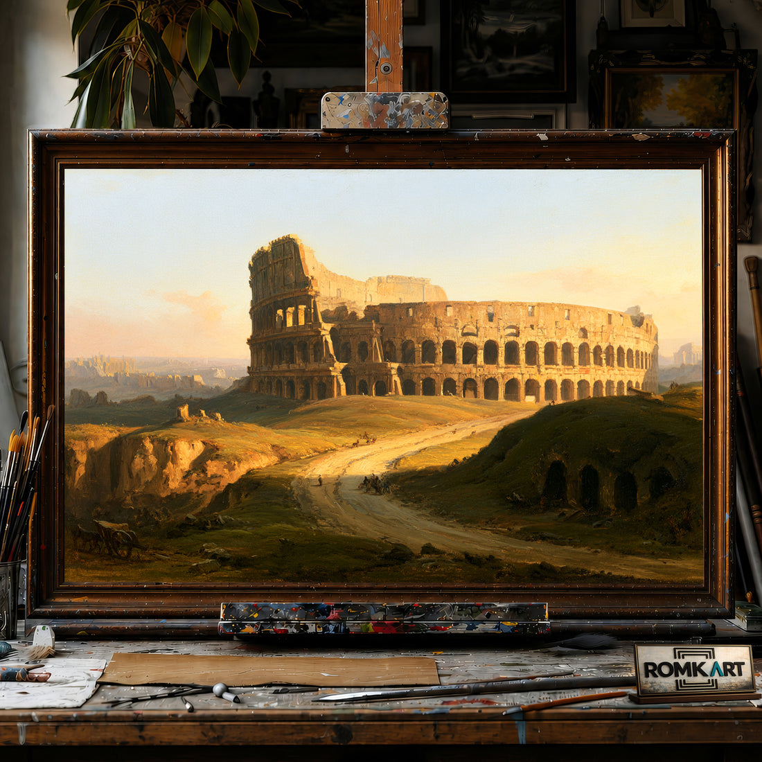 Roman Colosseum 18th hand-painted oil painting on canvas