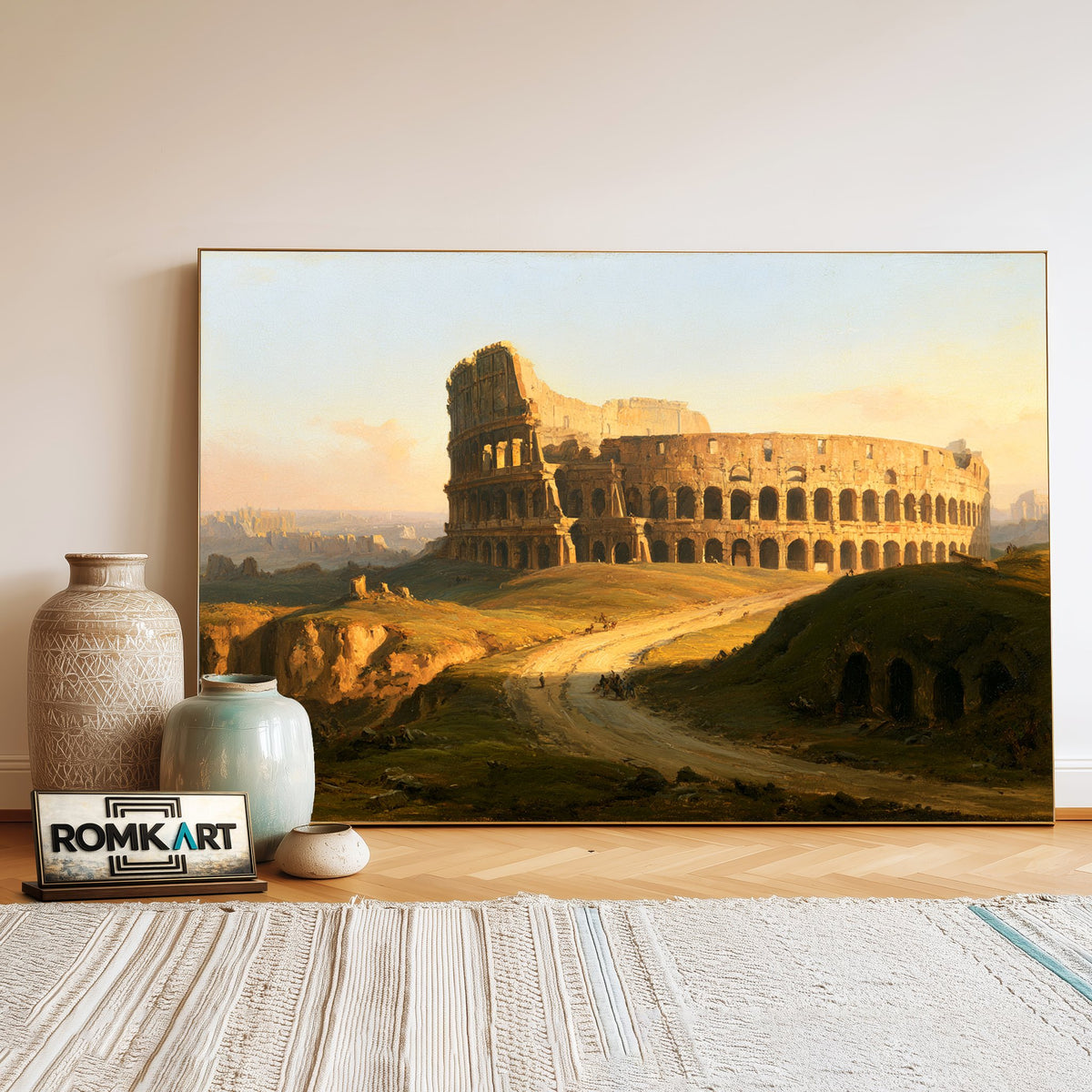 Roman Colosseum 18th Historical Oil Painting - image 3