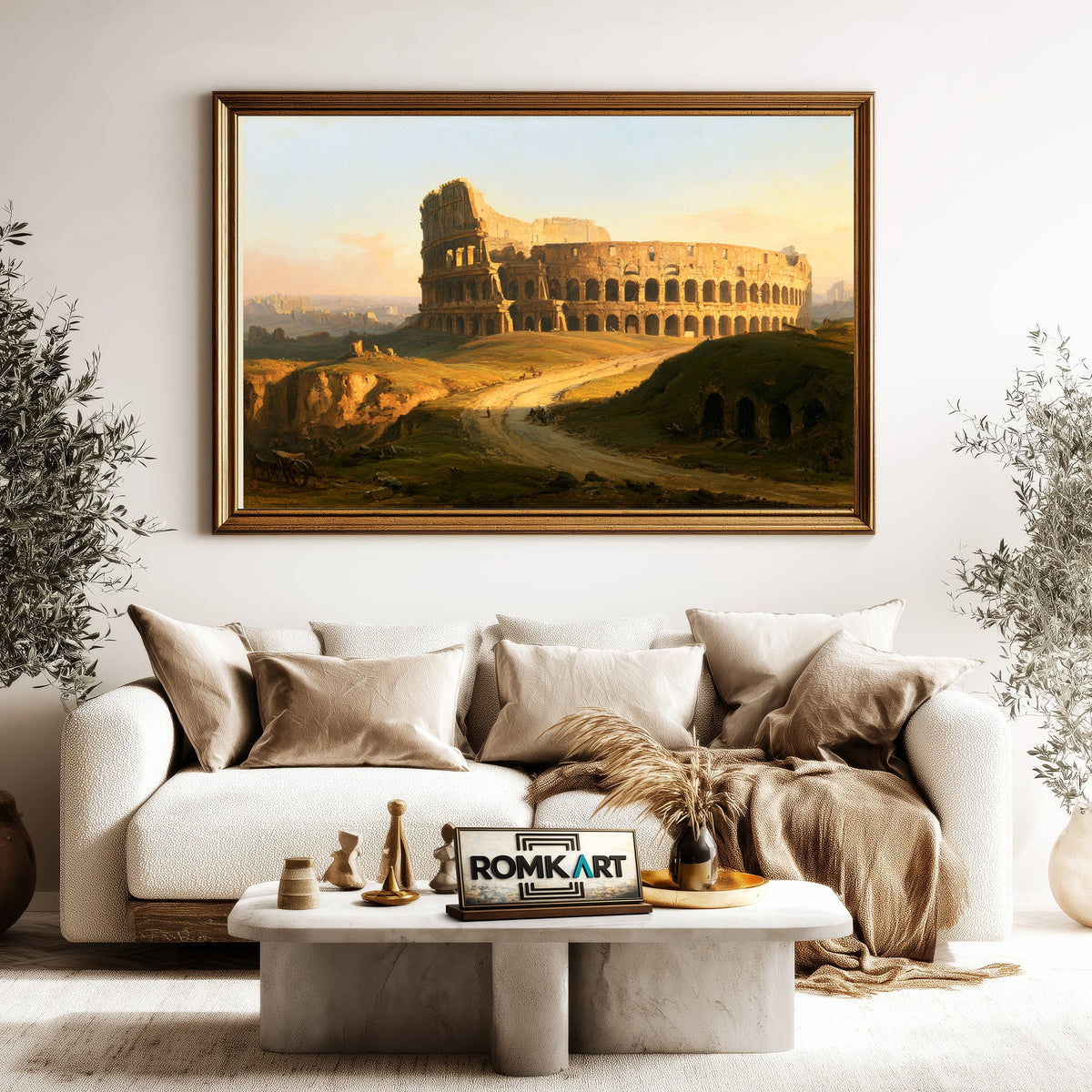 Roman Colosseum 18th Historical Oil Painting - image 5