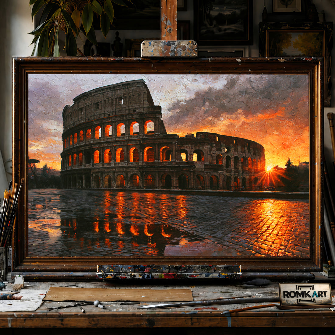 Roman Colosseum hand-painted oil painting on canvas