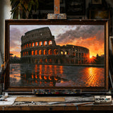Roman Colosseum hand-painted oil painting on canvas