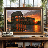 Roman Colosseum Historical Oil Painting - image 2