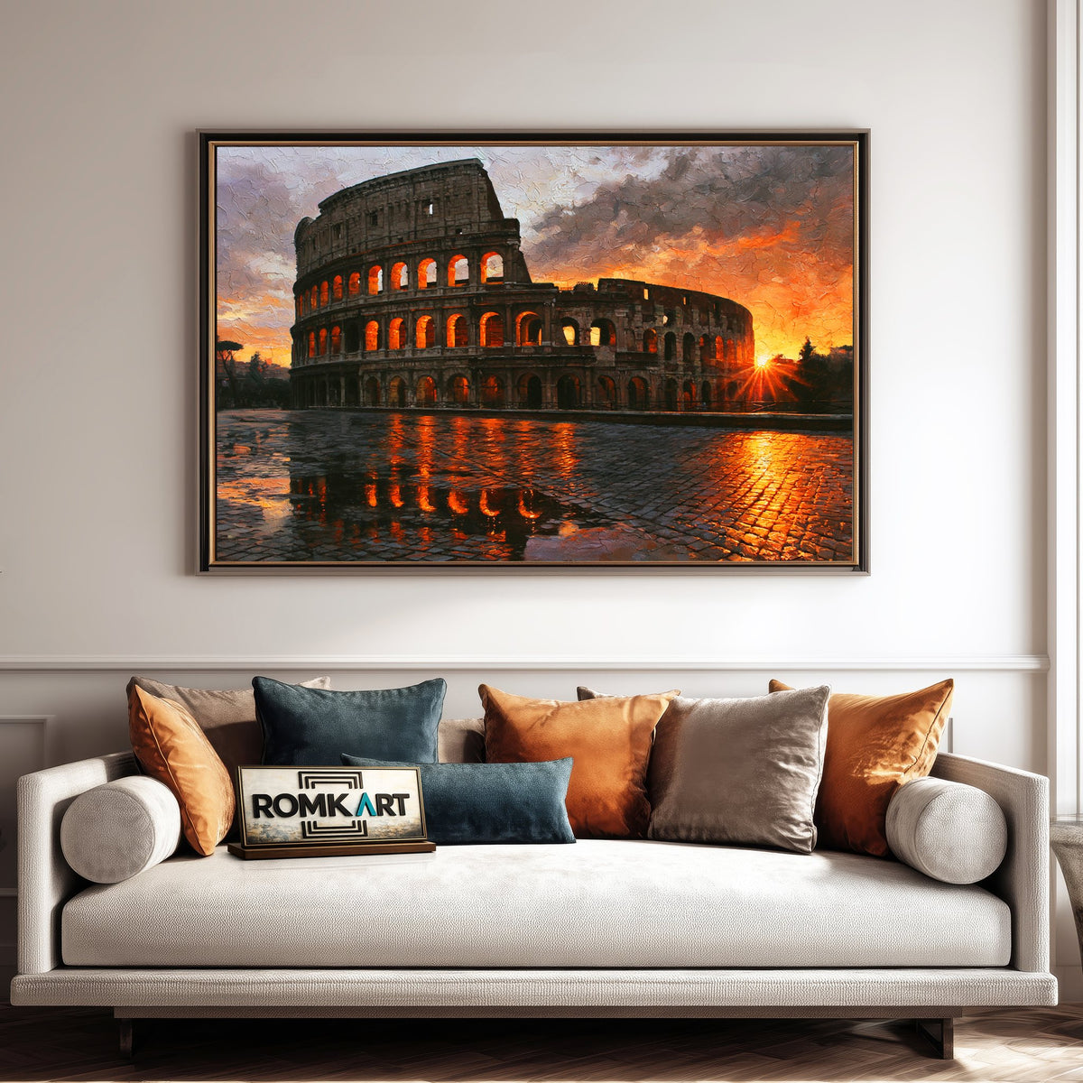 Roman Colosseum Historical Oil Painting - image 4
