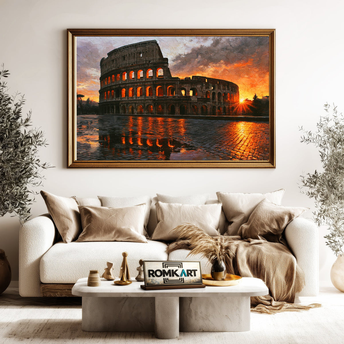 Roman Colosseum Historical Oil Painting - image 5