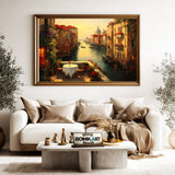 Romantic Venetian Canal Italy Oil Painting - image 5