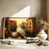 Romantic Venetian Canal Italy Oil Painting - image 6