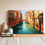 Romantic Venetian Canal Art Oil Painting - image 3
