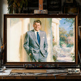 Ronald Reagan hand-painted oil painting on canvas