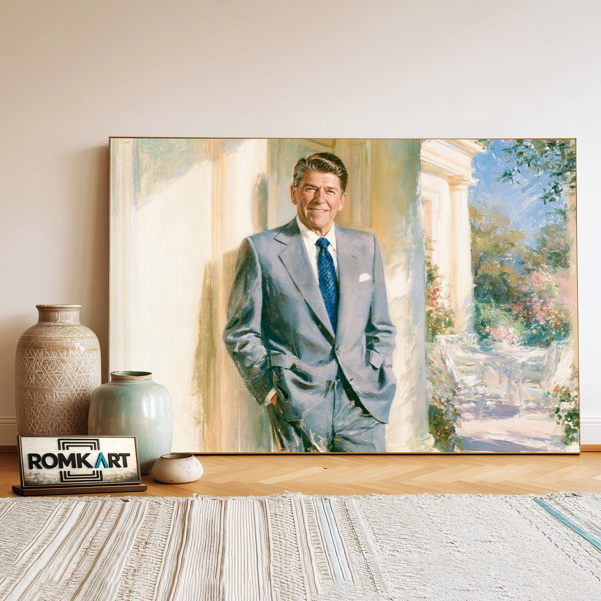 Ronald Reagan Historical Oil Painting - image 3