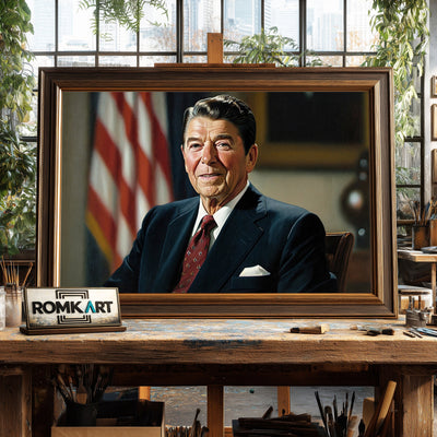 Ronald Reagan President Presidential Portrait Oil Painting - image 2