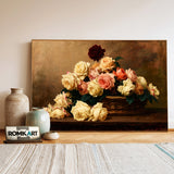 Rose Floral Still Life Oil Painting - image 3
