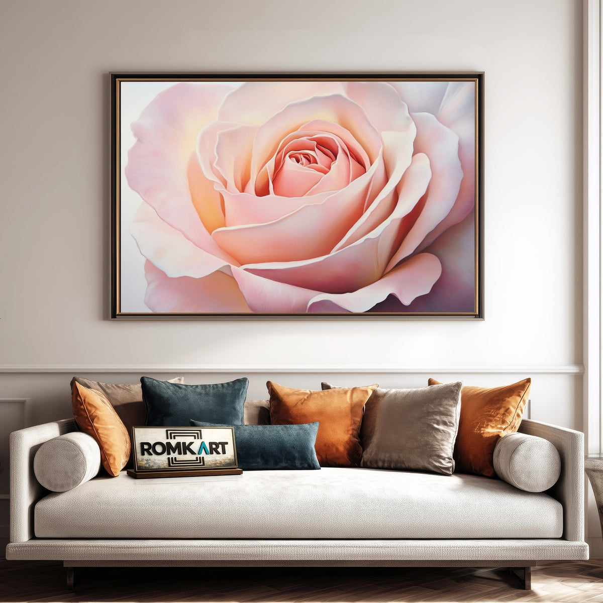 Rose in Full Bloom Floral Oil Painting - image 4