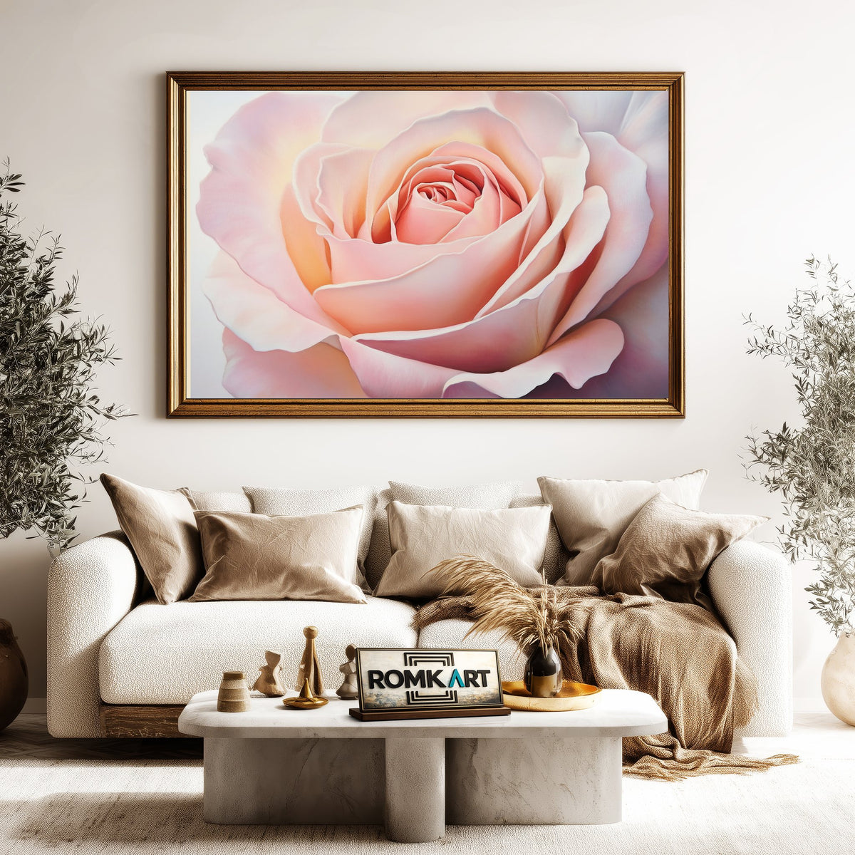 Rose in Full Bloom Floral Oil Painting - image 5