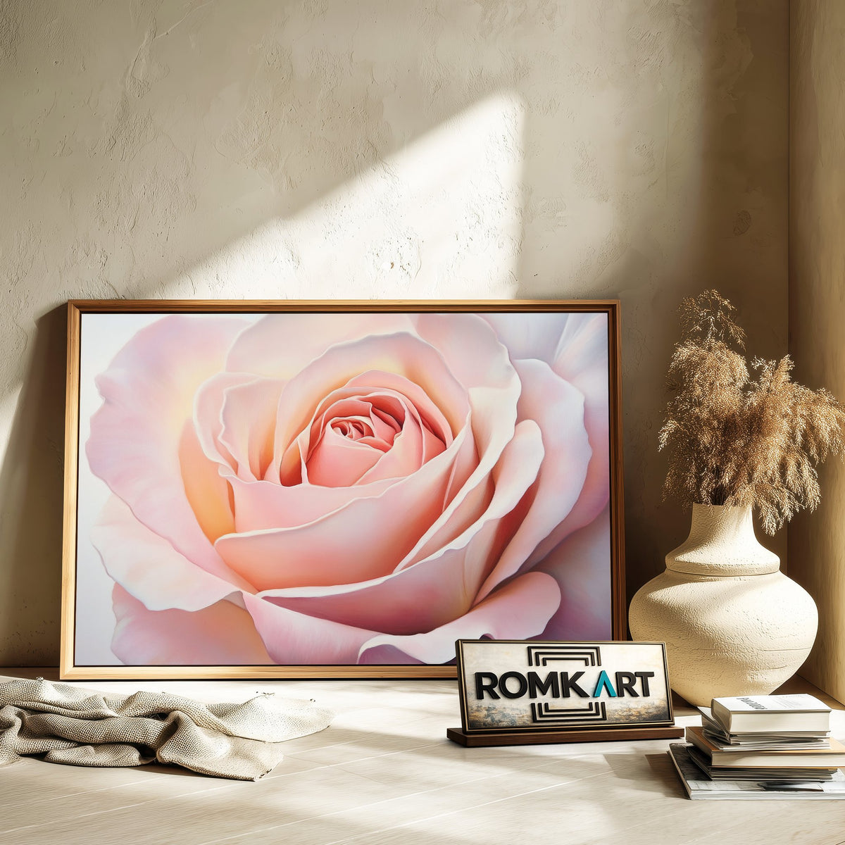 Rose in Full Bloom Floral Oil Painting - image 6