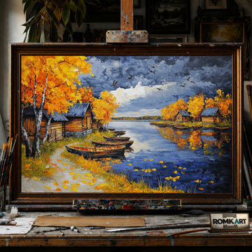 Russian Landscape hand-painted oil painting on canvas
