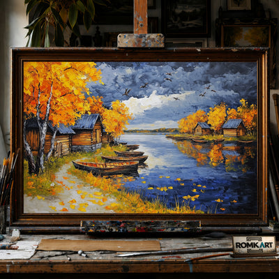 Russian Landscape hand-painted oil painting on canvas