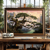 Sacred Ancient Pine Tree Forest Landscape Oil Painting - image 2