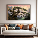 Sacred Ancient Pine Tree Forest Landscape Oil Painting - image 4
