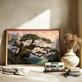 Sacred Ancient Pine Tree Forest Landscape Oil Painting - image 6