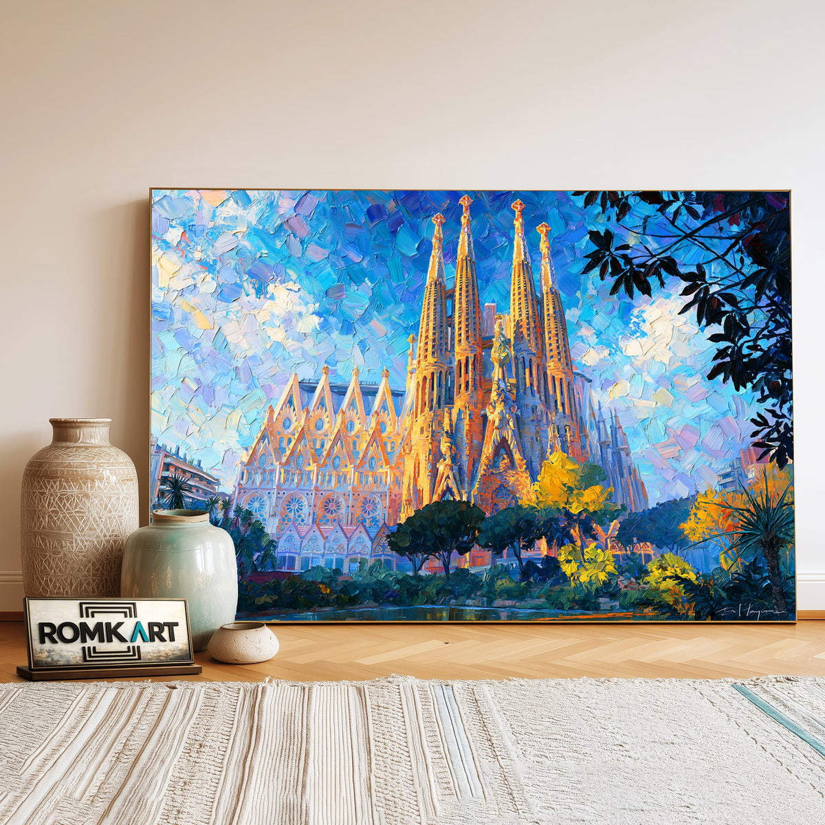 Sagrada Família, Barcelona Architectural Oil Painting - image 3