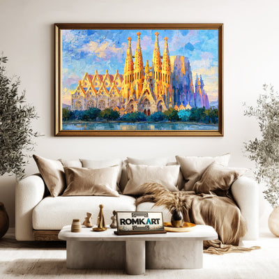 Sagrada Família Architectural Oil Painting - image 5