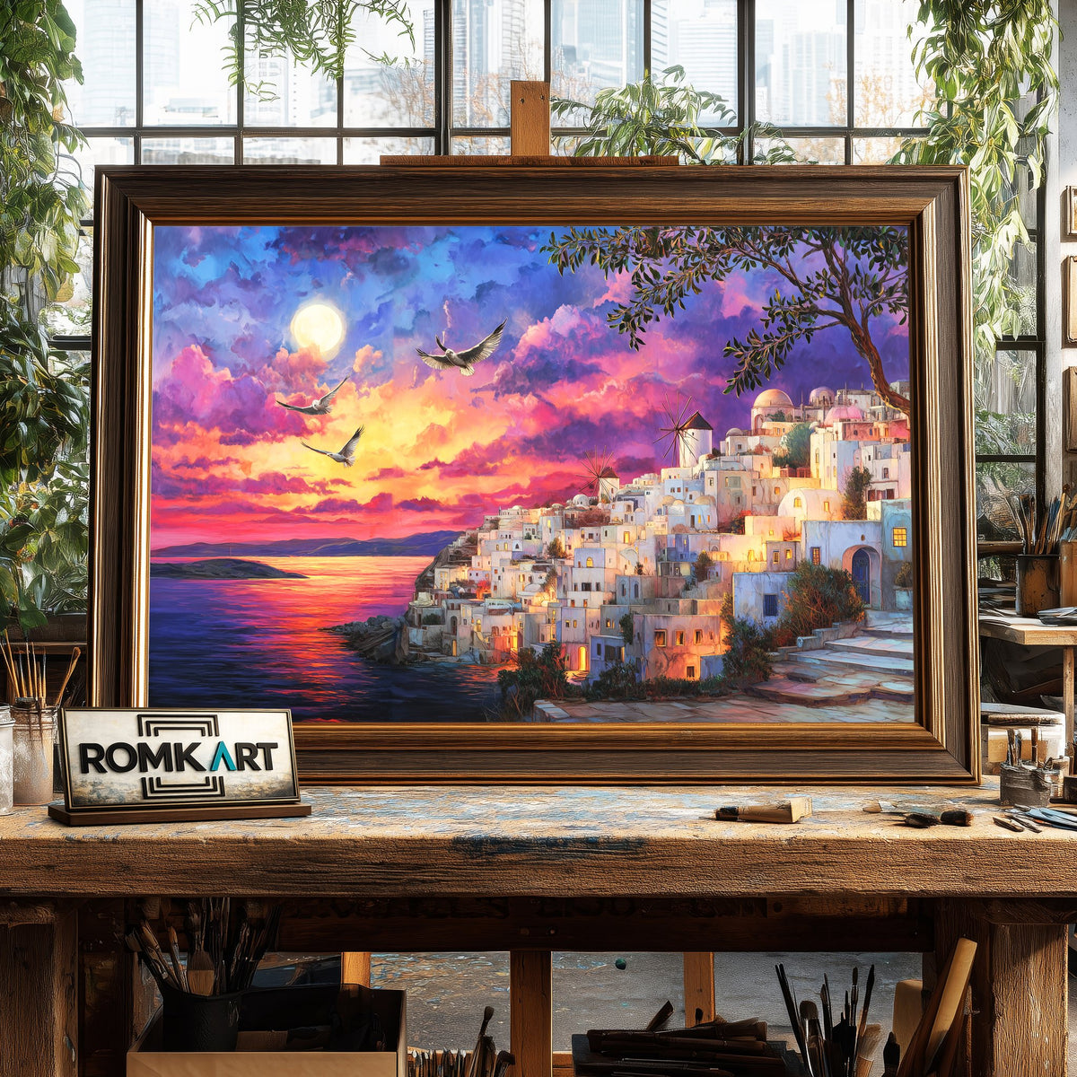 Santorini Oil Painting - image 2