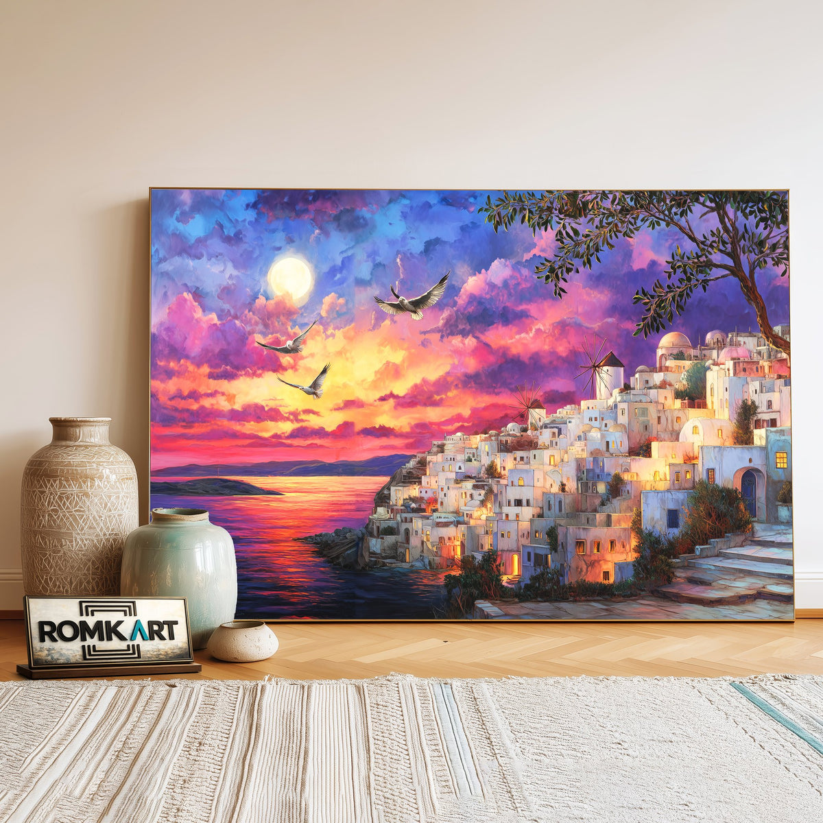 Santorini Oil Painting - image 3