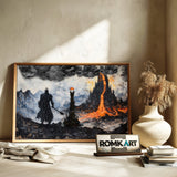 Sauron Mount Doom Landscape Fantasy Oil Painting - image 6