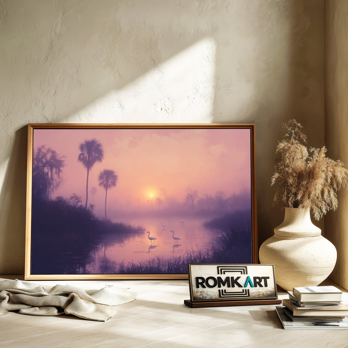 Serene Dawn Sunrise Landscape Oil Painting - image 6