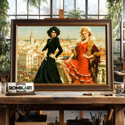 Seville April Fair Figurative Oil Painting - image 2