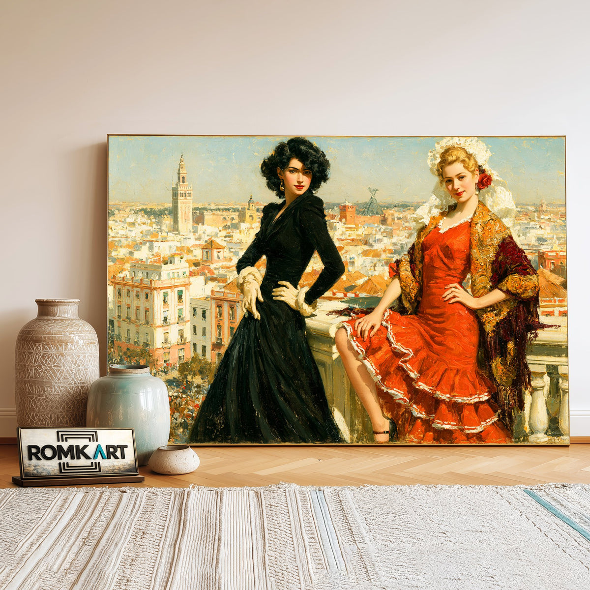 Seville April Fair Figurative Oil Painting - image 3