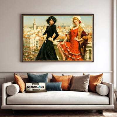 Seville April Fair Figurative Oil Painting - image 4