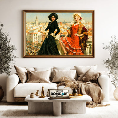 Seville April Fair Figurative Oil Painting - image 5