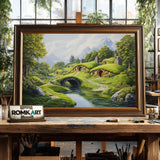 Shire Hobbiton Fantasy Oil Painting - image 2